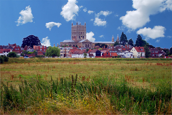 Tewkesbury, across Severn Ham