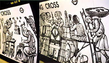 mural in Charing Cross station