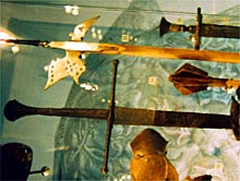 Medieval weapons; photo &copy; S. Alsford