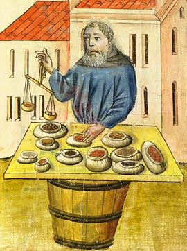 medieval spicer's stall
