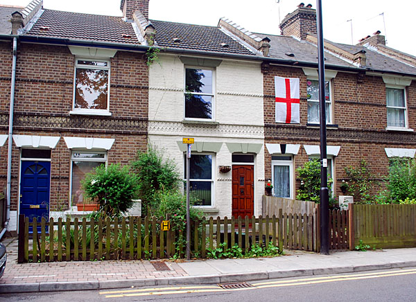 street frontage of part of the terraced row