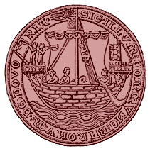 Ship depicted on town seal
