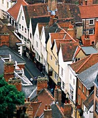 Low Petergate, York, from cathedral tower