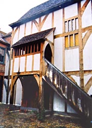 Barley Hall, external staircase leading to the upper chamber