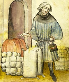 15th century merchant and his merchandize
