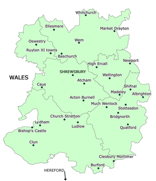 Shropshire map