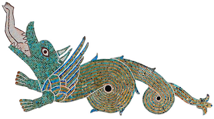 dragon mosaic, Ravello, 1272