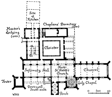 Plan of St. Giles' Hospital
